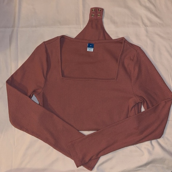 Old Navy Squre Neck Ribbed Knit Bodysuit - Picture 2 of 5